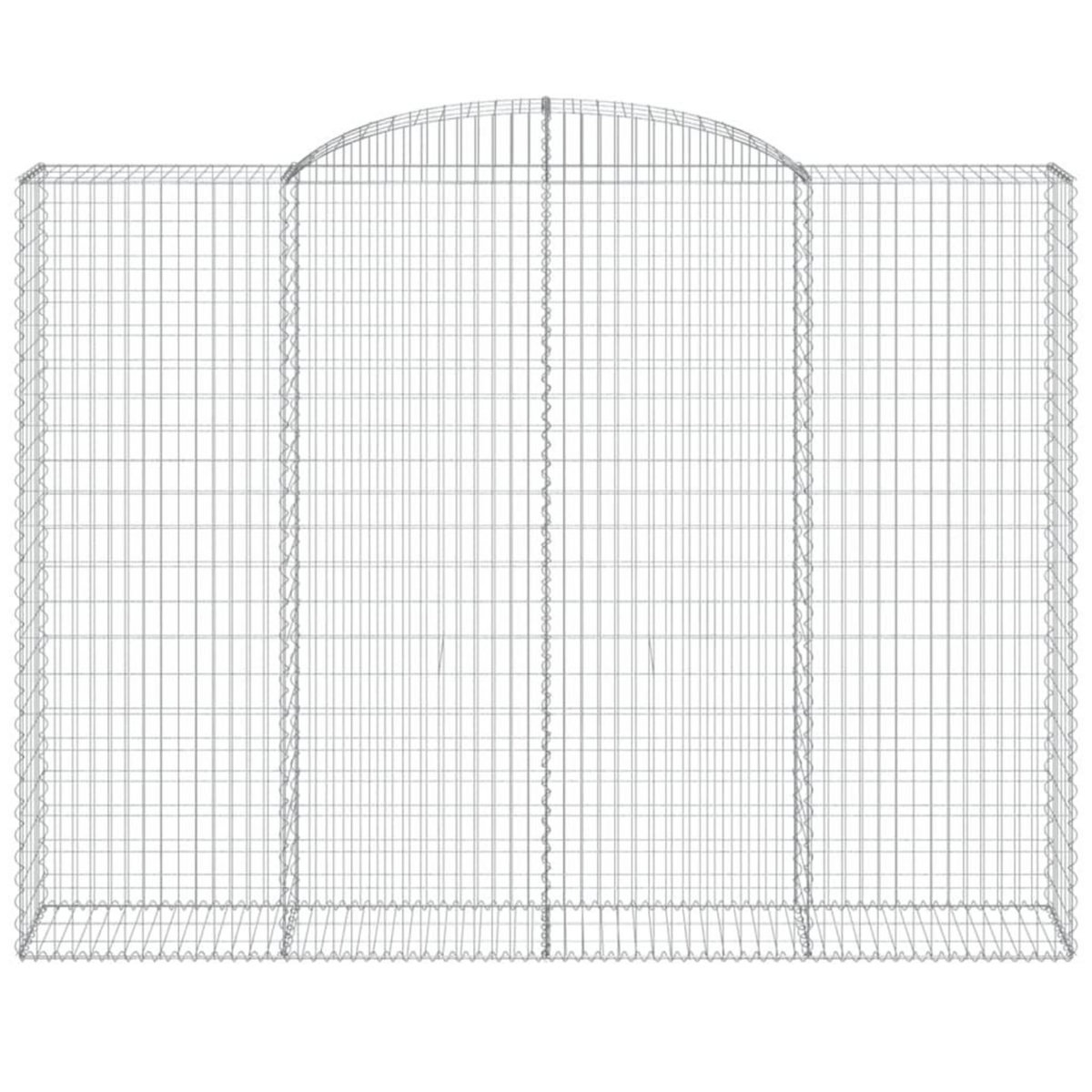 VIDAXL Paniers a gabions arques 11 pcs 300x50x220/240 cm fer galvanise