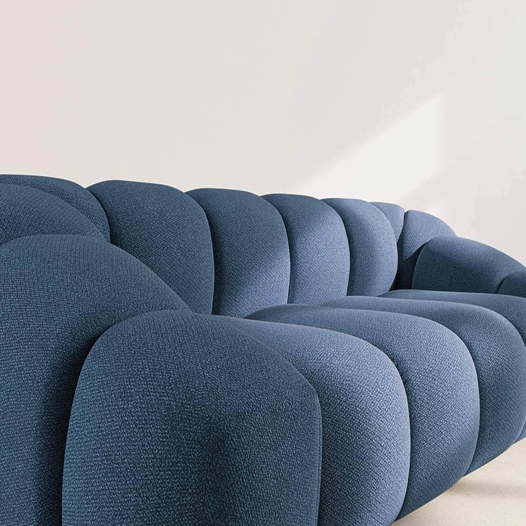 Voir la diapositive 4 : LISA DESIGN Ava - canapé 3 places en velours texturé