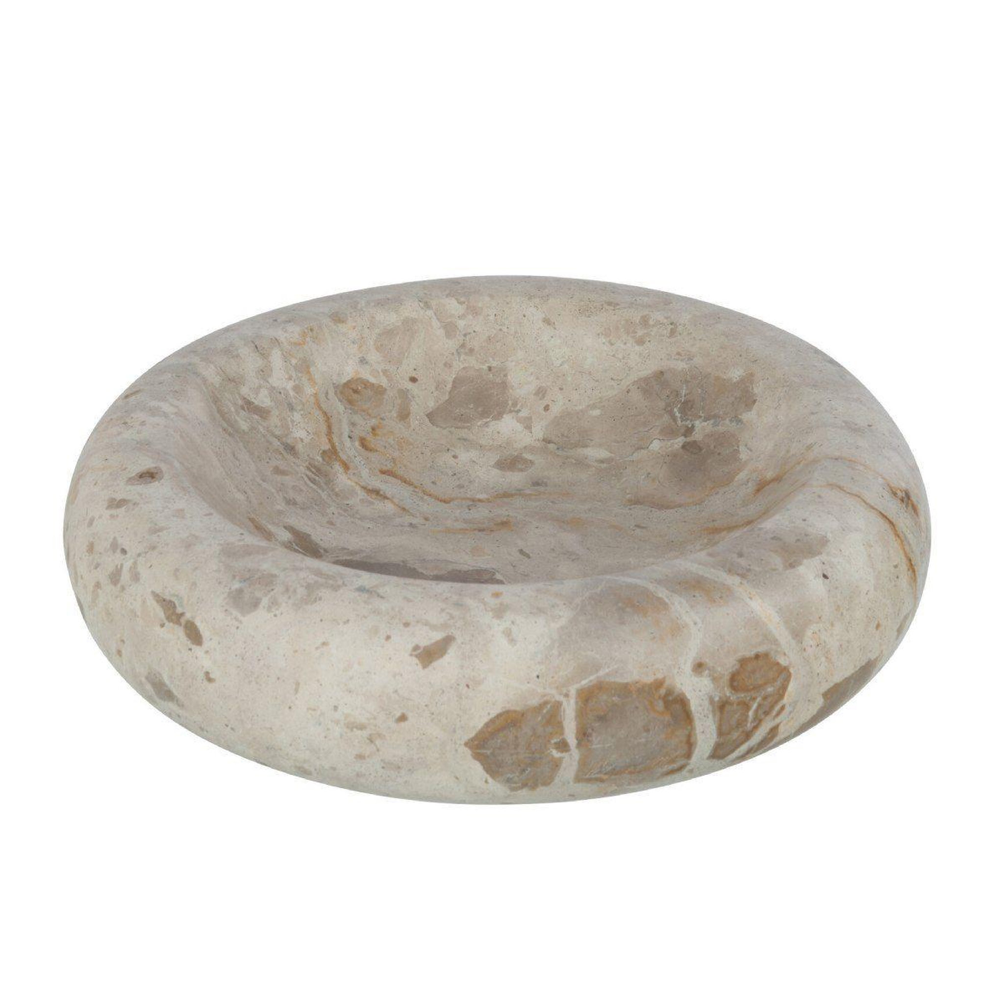 J-LINE Vide-poche en marbre  bali  25cm beige