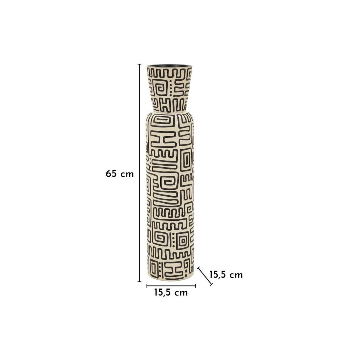 Paris Prix Vase Design  Nairobi  65cm Blanc & Noir