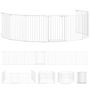 Voir la diapositive 4 : PAWHUT Barrière de sécurité pliable modulable max. L.488cm parc enclos 8 panneaux - porte double verrouillage - acier blanc