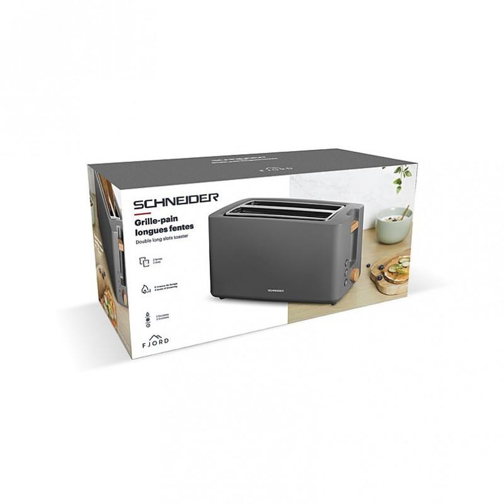 Voir la diapositive 6 : SCHNEIDER Grille-pain 2 fentes longues 1550w scton2lg schneider