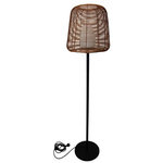 Lumisky Lampadaire ext filaire BOHEME TALL Bois Poly rotin H150CM