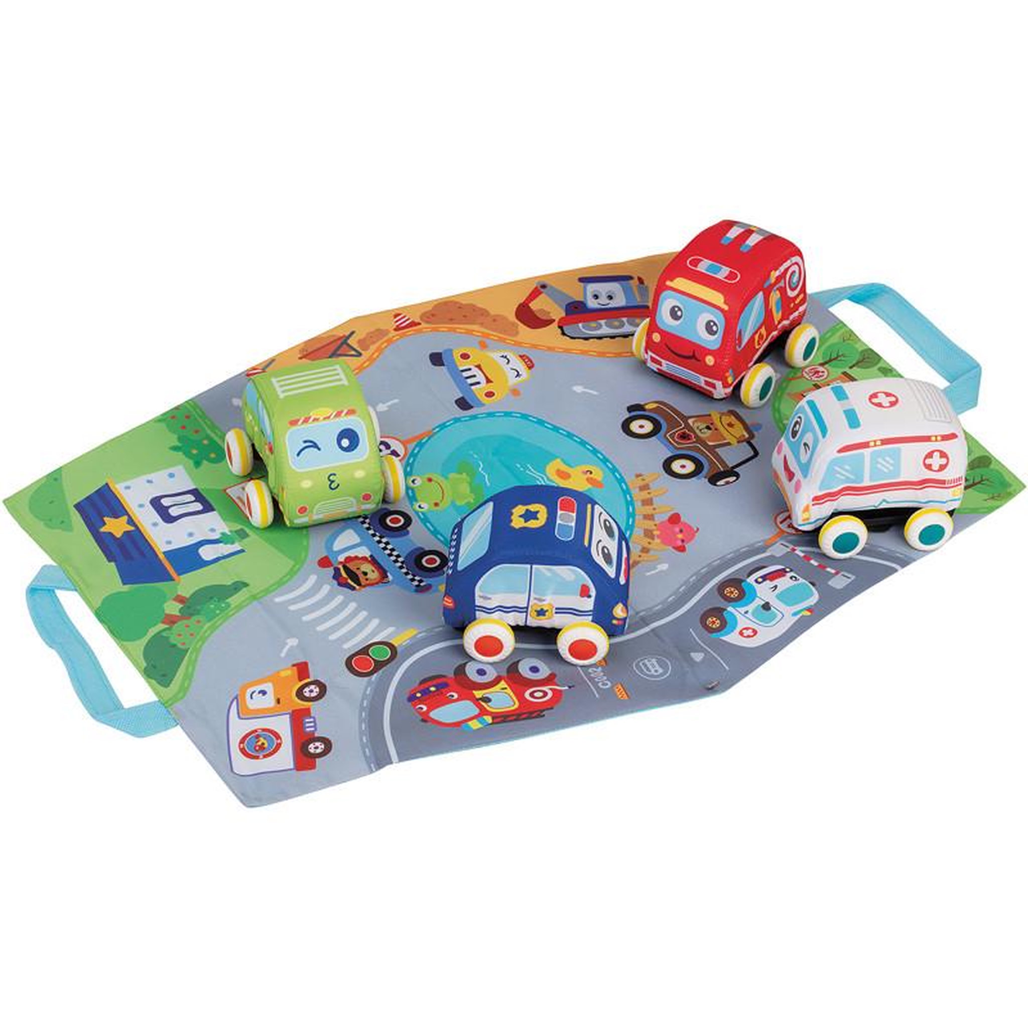 Voir la diapositive 2 : SET TAPIS 4 VEHI SOFT ABC 720131