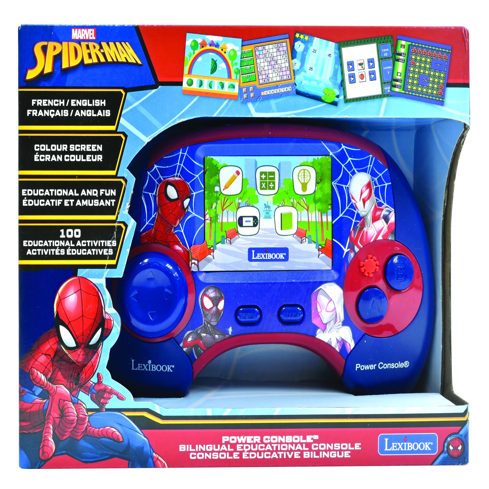 Voir la diapositive 6 : Lexibook Console de jeux Bilingue Spiderman (FR/EN)