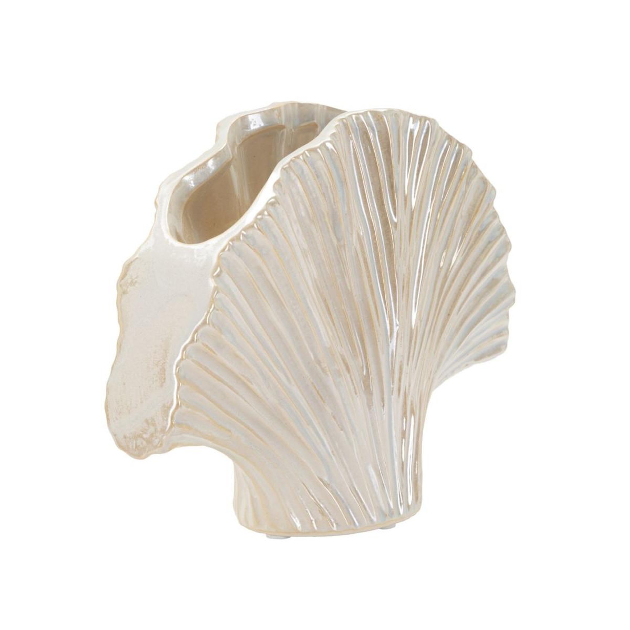 Voir la diapositive 2 : Paris Prix Vase en céramique  perly  27cm blanc