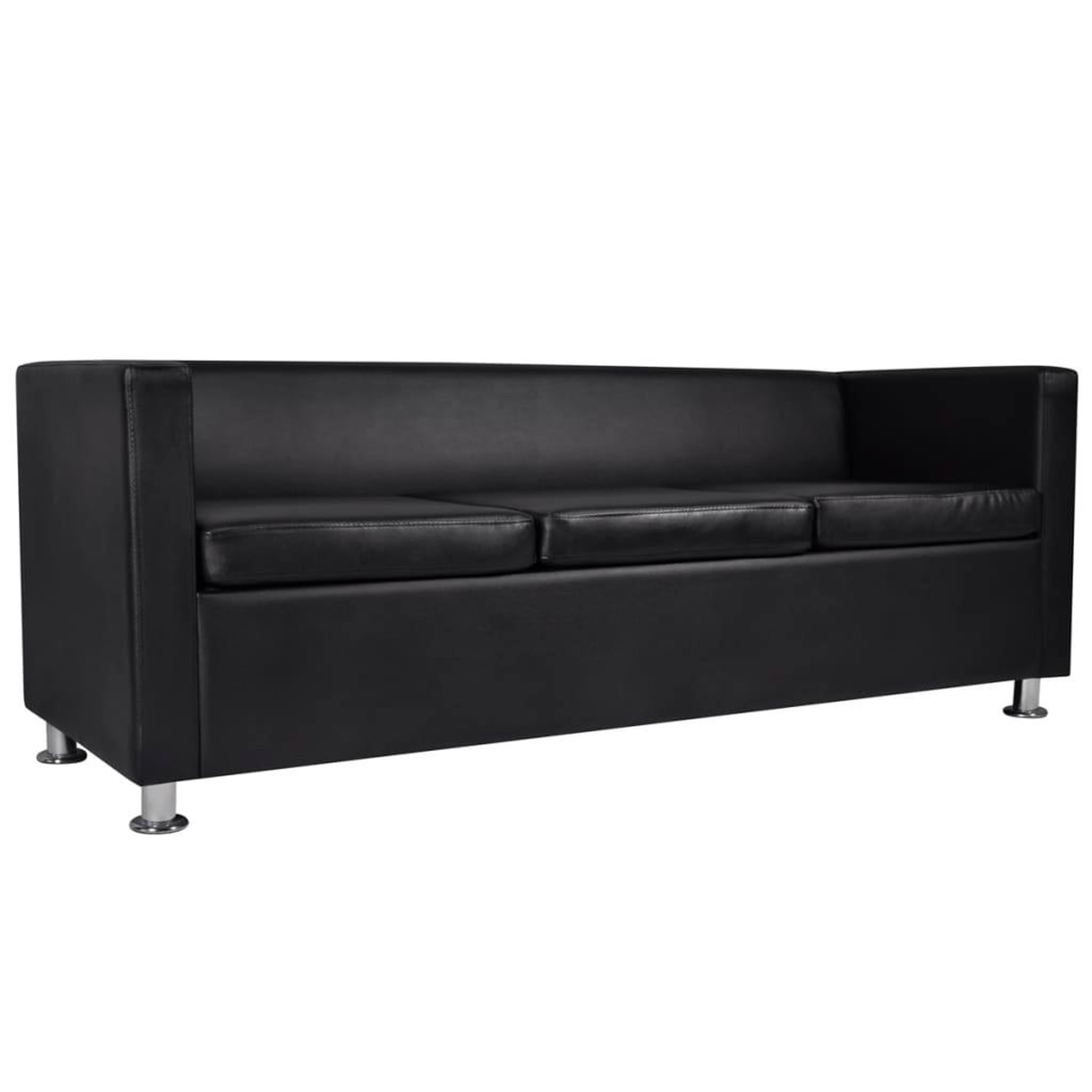 Voir la diapositive 6 : VIDAXL Jeu de canape a 2 places et a 3 places et fauteuil Noir