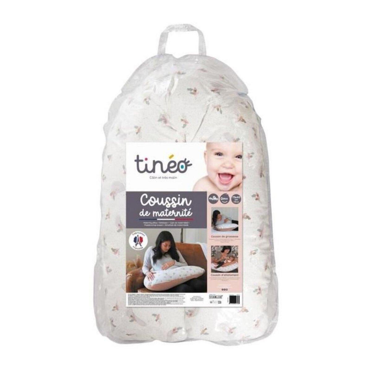 TINEO Coussin de maternité éponge microfibre Rose TINEO