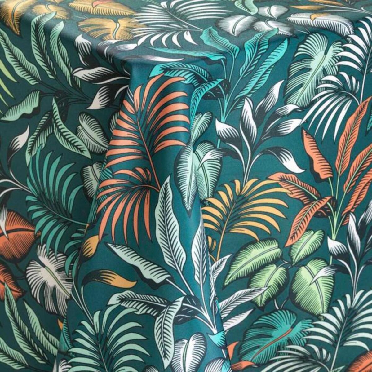 Paris Prix Nappe Antitache Imprimé  Stylis  145x240cm Bleu