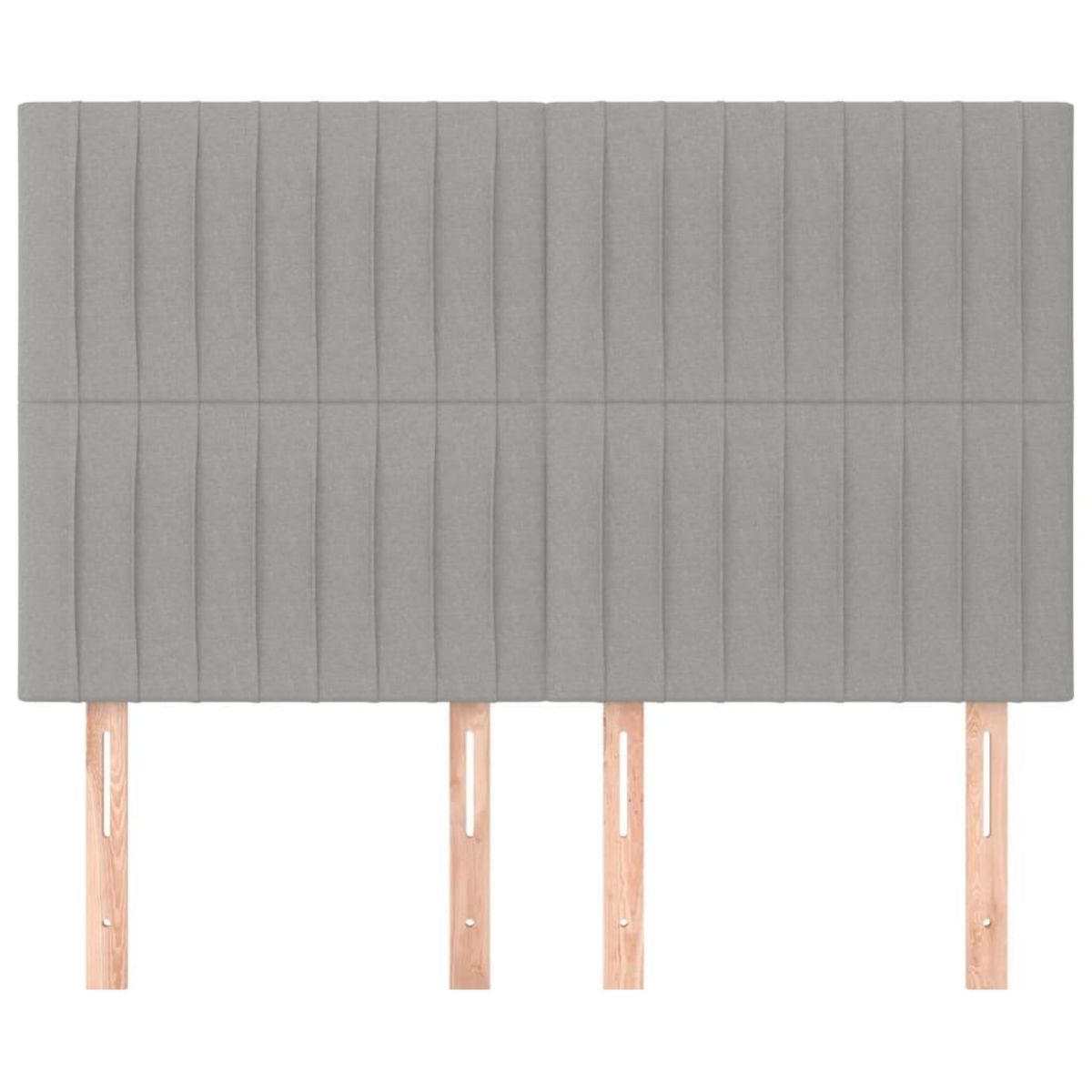 VIDAXL Tetes de lit 4 pcs Gris clair 72x5x78/88 cm Tissu