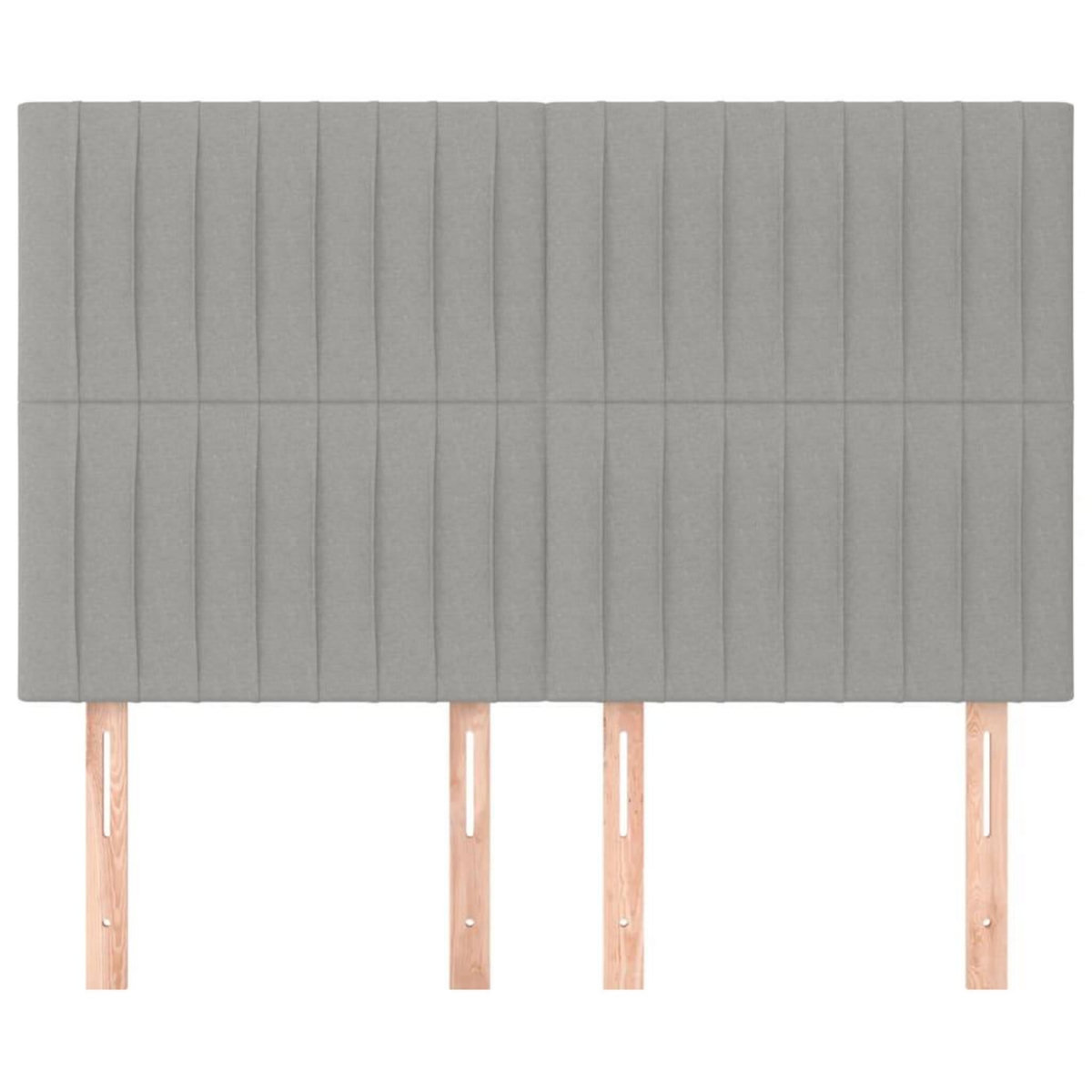 VIDAXL Tetes de lit 4 pcs Gris clair 72x5x78/88 cm Tissu