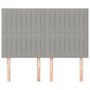 Voir la diapositive 3 : VIDAXL Tetes de lit 4 pcs Gris clair 72x5x78/88 cm Tissu