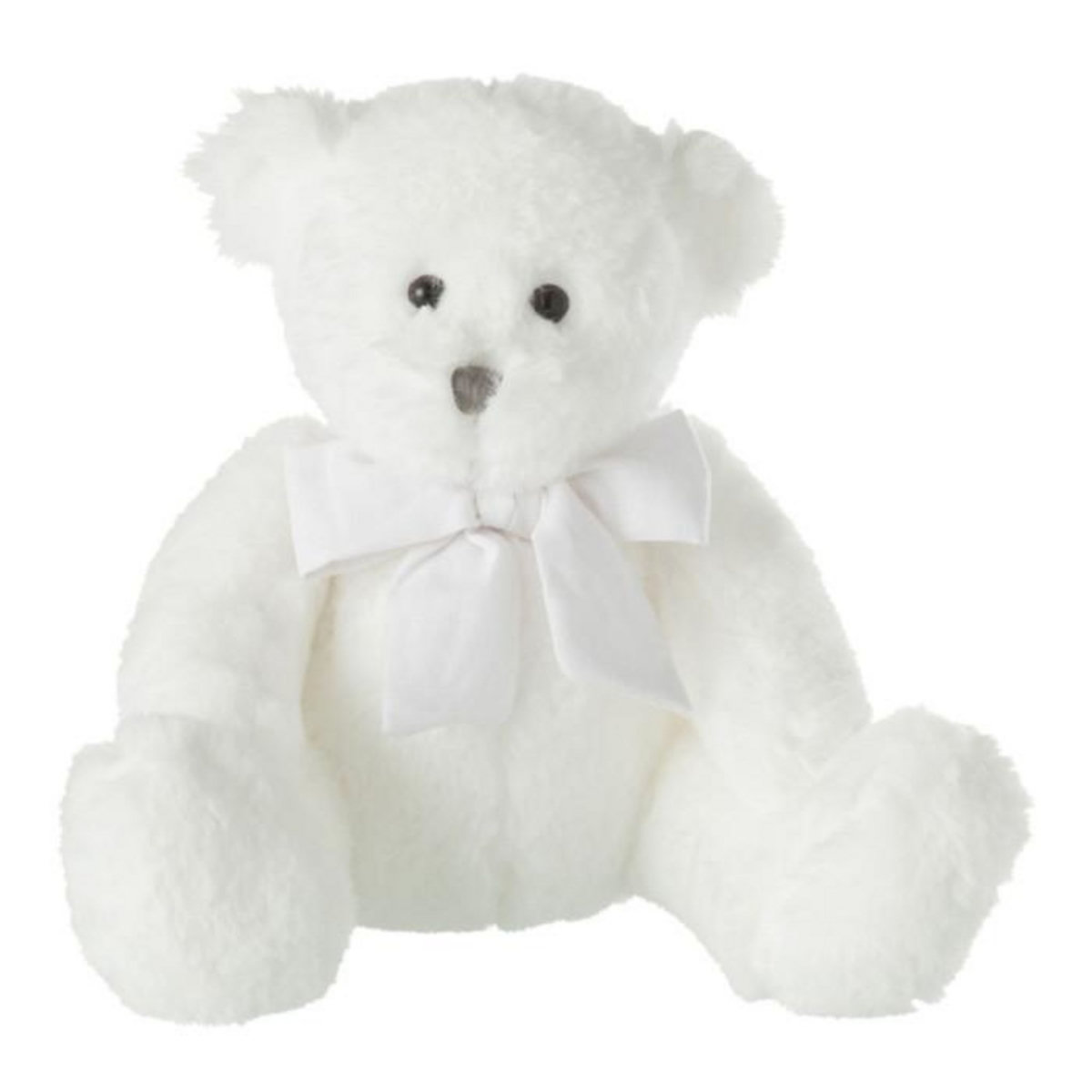 Paris Prix Peluche Enfant  Ourson Nœud  24cm Blanc