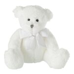 Paris Prix Peluche Enfant  Ourson Nœud  24cm Blanc