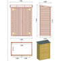 Voir la diapositive 3 : Habitat et Jardin ABRI JARDIN BOIS ADOSSABLE LIPKI - 1.79 X 0.90 X 1.78/1.87 m