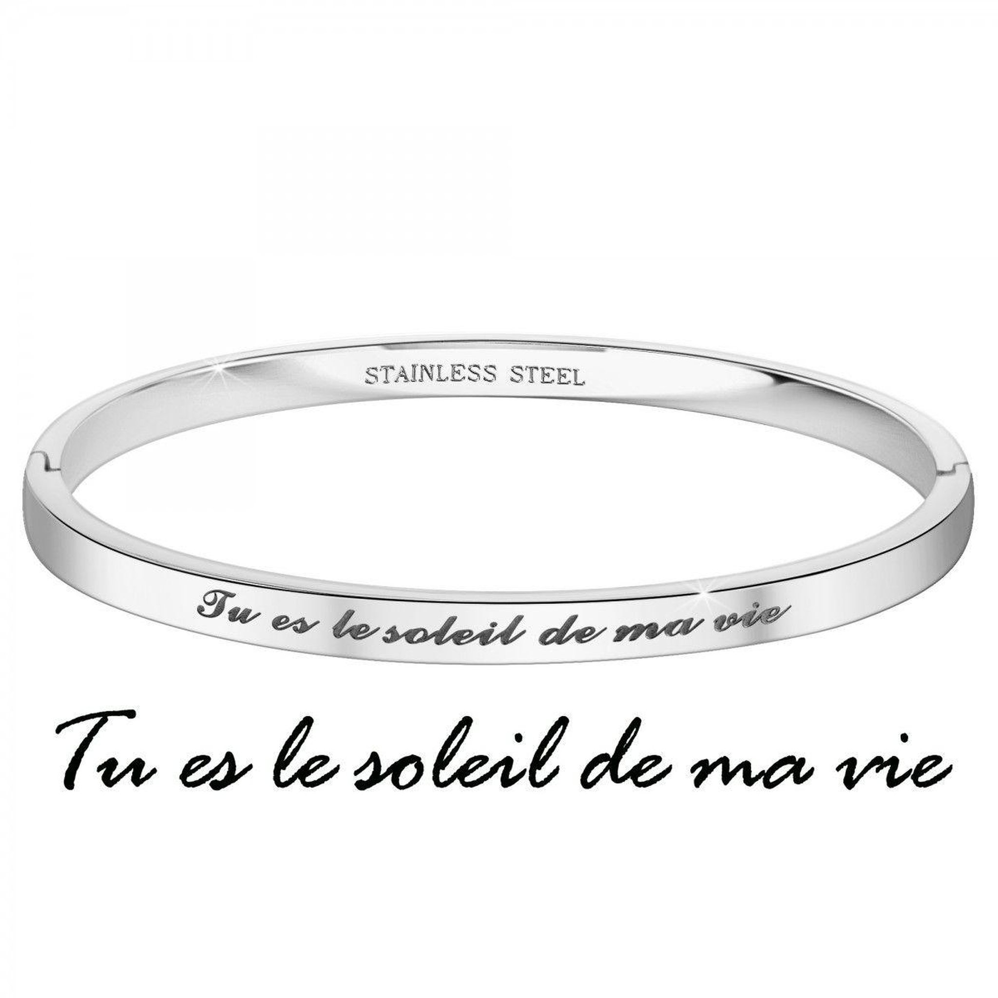 Voir la diapositive 3 : SC CRYSTAL Tu es le soleil de ma vie - Bracelet SC Crystal en Acier Rhodié argenté