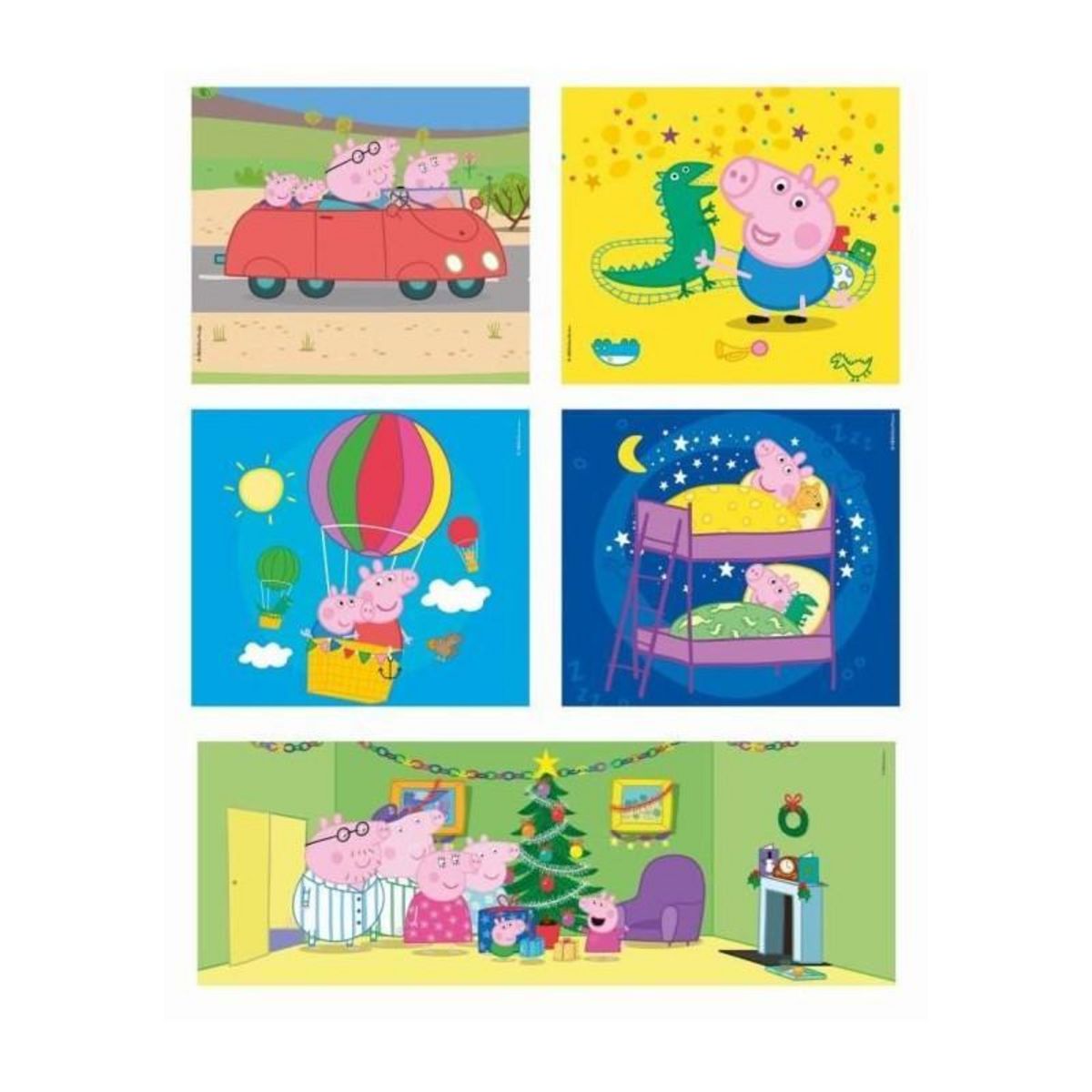 CLEMENTONI CLEMENTONI - Puzzle 10 en 1 Peppa Pig - Moins de 100 pieces - Pour enfant