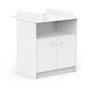 Voir la diapositive 6 : Demeyere Commode a langer 2 portes, 1 niche - HELICIA - Blanc mat - 79,6 x 70 x 94,4 cm - DEMEYERE