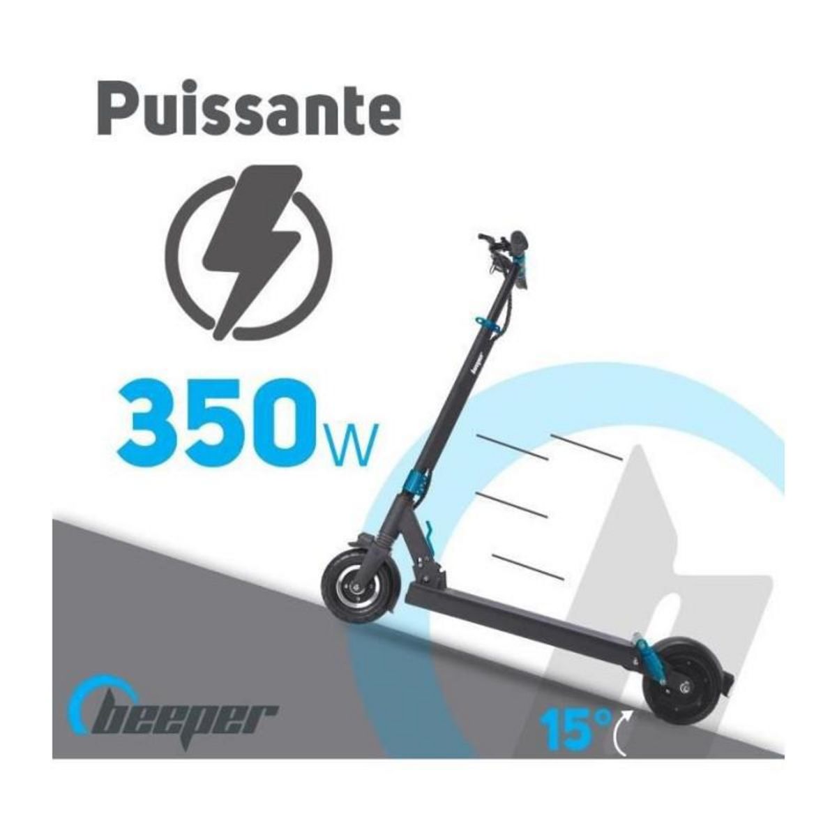 BEEPER BEEPER Trottinette electrique 8 pouces 350W 6Ah SPEED