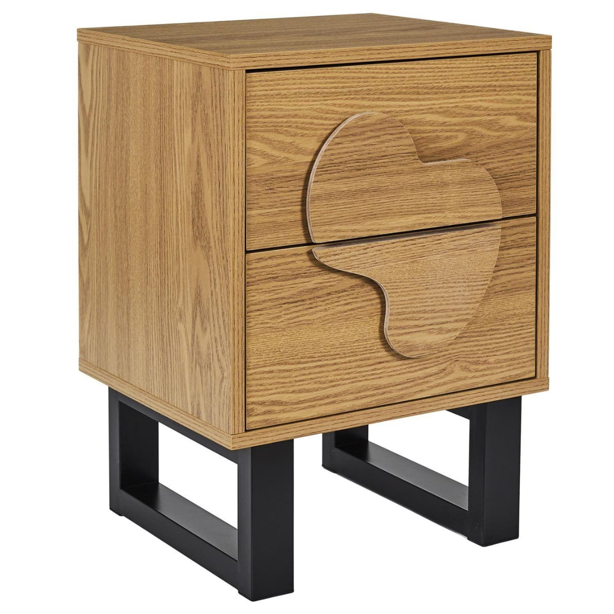 The Home Deco Factory Table de chevet 2 tiroirs calypso - beige