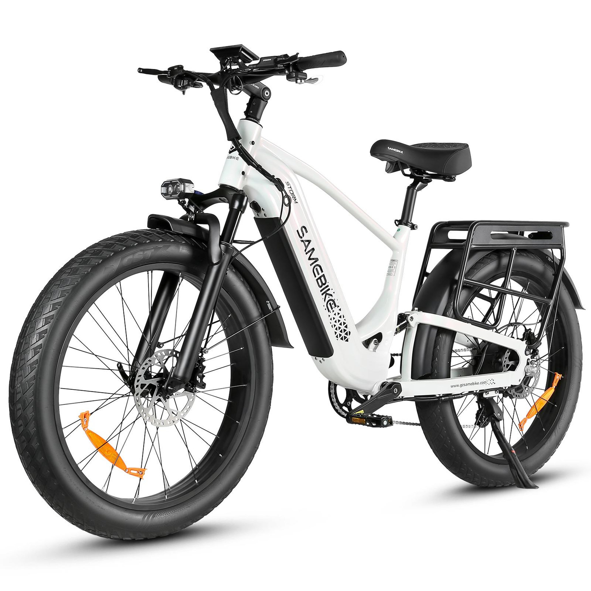 Voir la diapositive 2 : SAMEBIKE Vélo électrique à gros pneus à suspension complète SAMEBIKE STORM