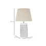 Voir la diapositive 6 : Paris Prix Lampe à Poser en Résine  Nairobi  60cm Blanc & Naturel