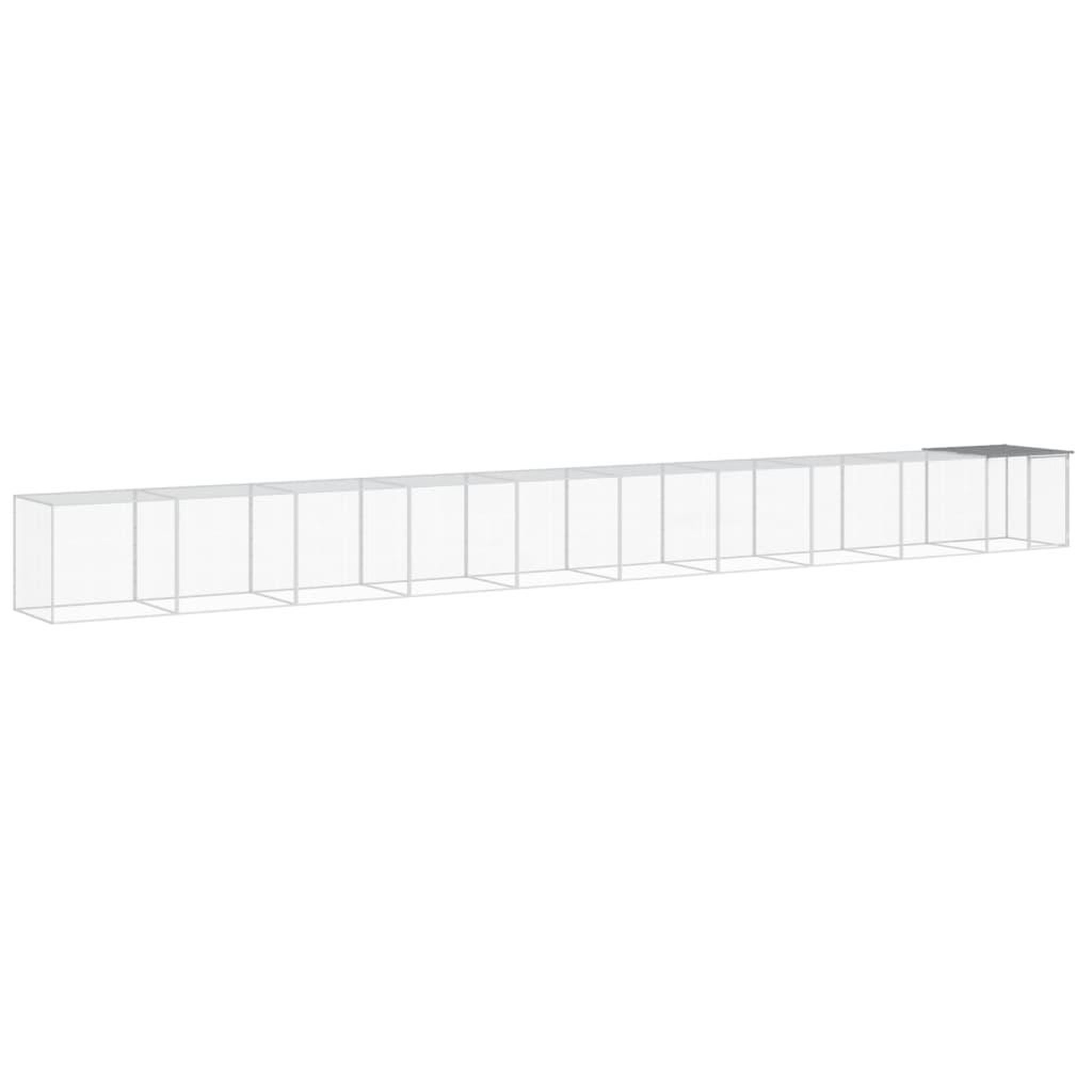 Voir la diapositive 2 : VIDAXL Poulailler avec toit gris clair 1003x98x90 cm acier galvanise