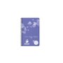 AUCHAN Carnet à spirale 9x14cm - 100 pages - Petits carreaux 5x5 - violet