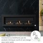 Voir la diapositive 4 : HOMCOM Cheminée bioéthanol murale design Bauhaus - triple brûleur 1 L - pare-feu verre trempé, kit fixation inclus - acier inox. acier dépoli noir