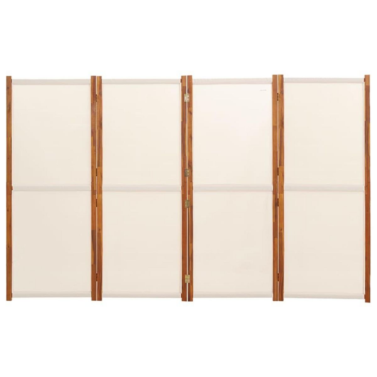VIDAXL Cloison de separation 4 panneaux Blanc creme 280x180 cm