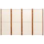 Voir la diapositive 4 : VIDAXL Cloison de separation 4 panneaux Blanc creme 280x180 cm