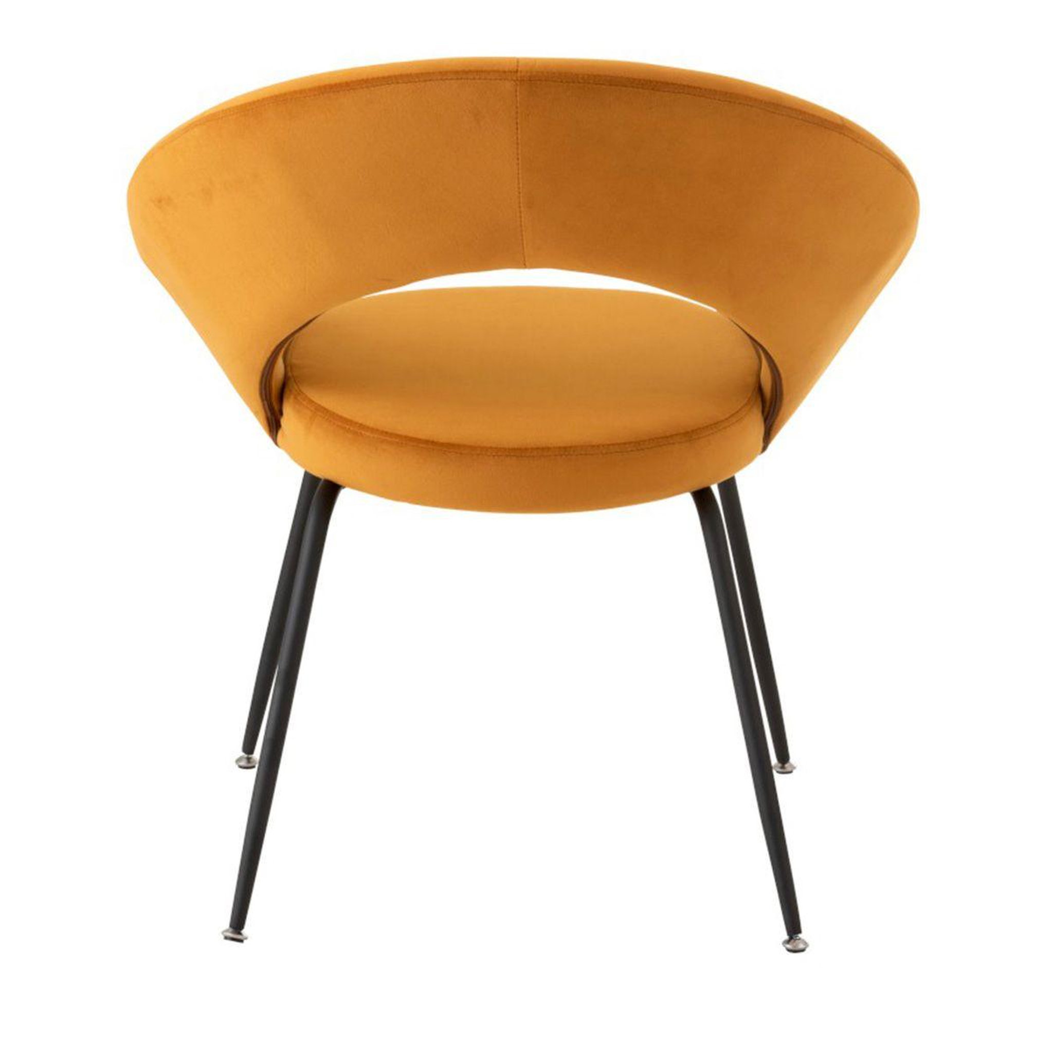 Voir la diapositive 4 : J-LINE Fauteuil Design  Trouma  78cm Ocre