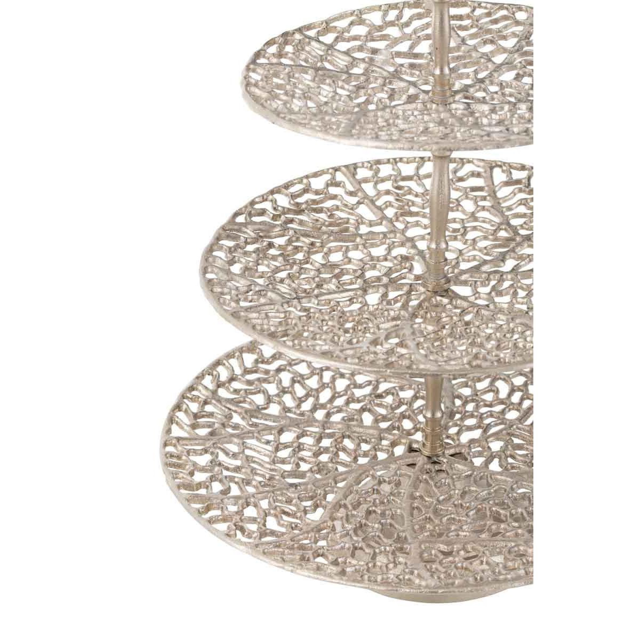 Voir la diapositive 2 : J-LINE Serviteur 3 niveaux  caviano  58cm champagne