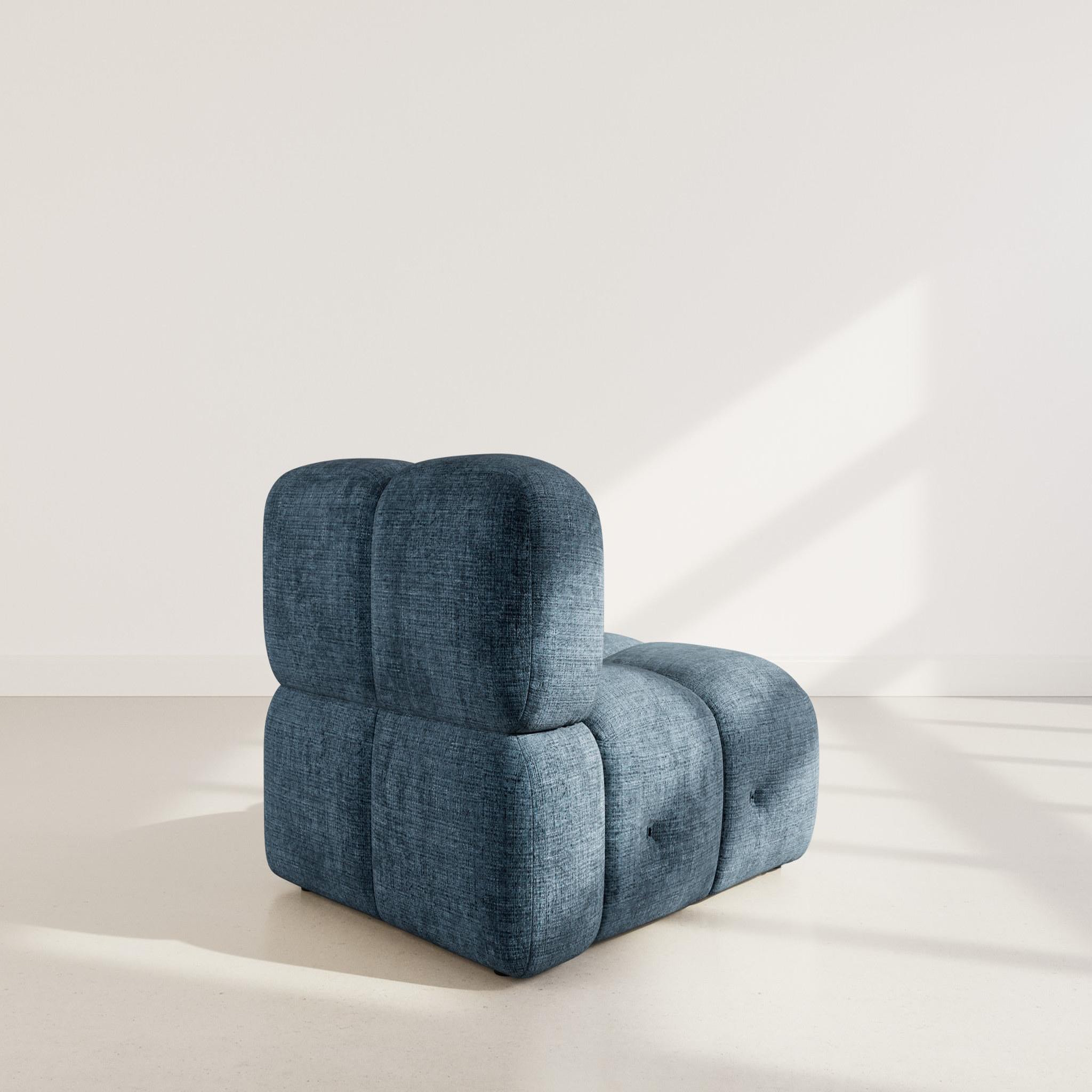 Voir la diapositive 5 : LISA DESIGN Grace - module d'assise en velours texturé