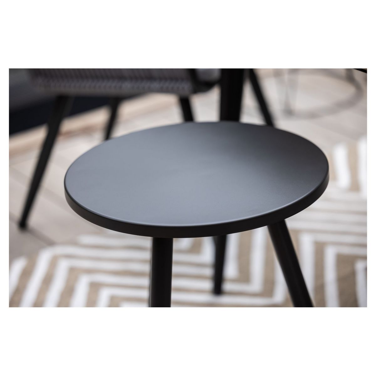 JARDILINE Salon bas de jardin - 2 places - Aluminium - Gris - AMORGOS