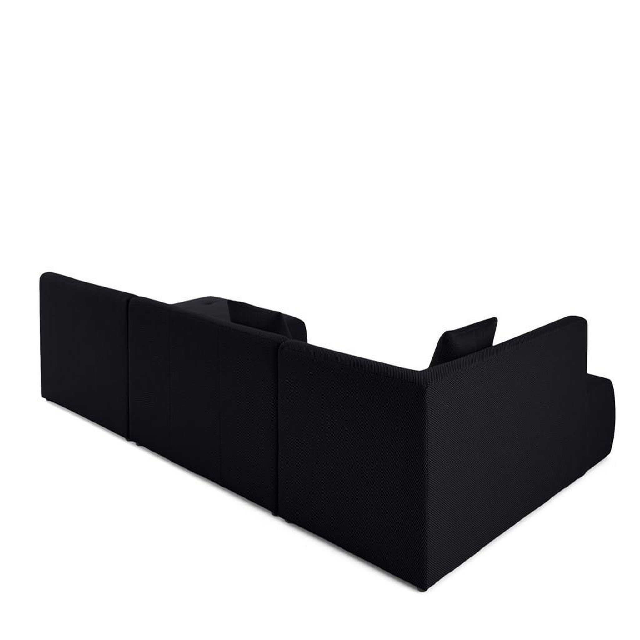 Voir la diapositive 4 : LISA DESIGN Onyx - canapé panoramique d'angle gauche - 7 places - en tissu mailles 3d