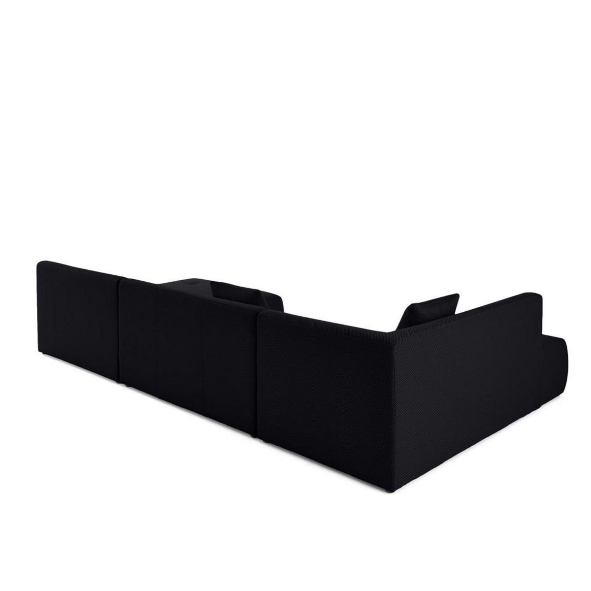 LISA DESIGN Onyx - canapé panoramique d'angle gauche - 7 places - en tissu mailles 3d