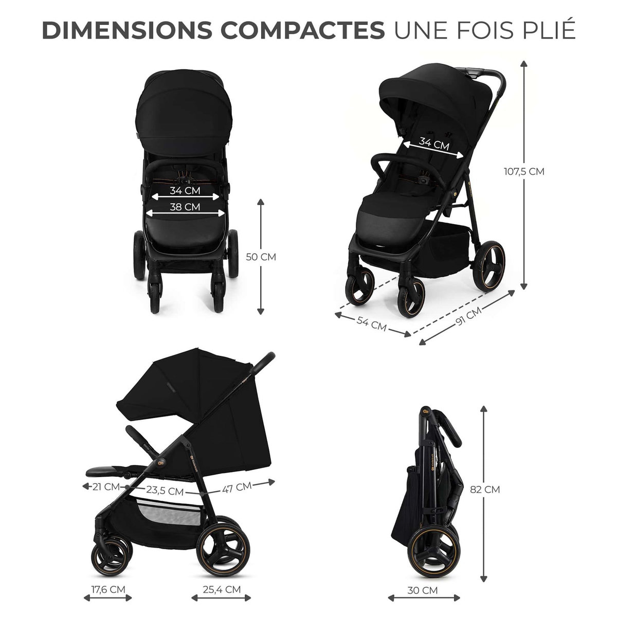 KINDERKRAFT Poussette trig 3 pratique et confortable