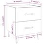 Voir la diapositive 6 : VIDAXL Tables de chevet 2 pcs Chene fume 40x35x47,5 cm