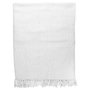 Voir la diapositive 2 : Paris Prix Plaid Chenille Gaufré  Crush  125x150cm Blanc