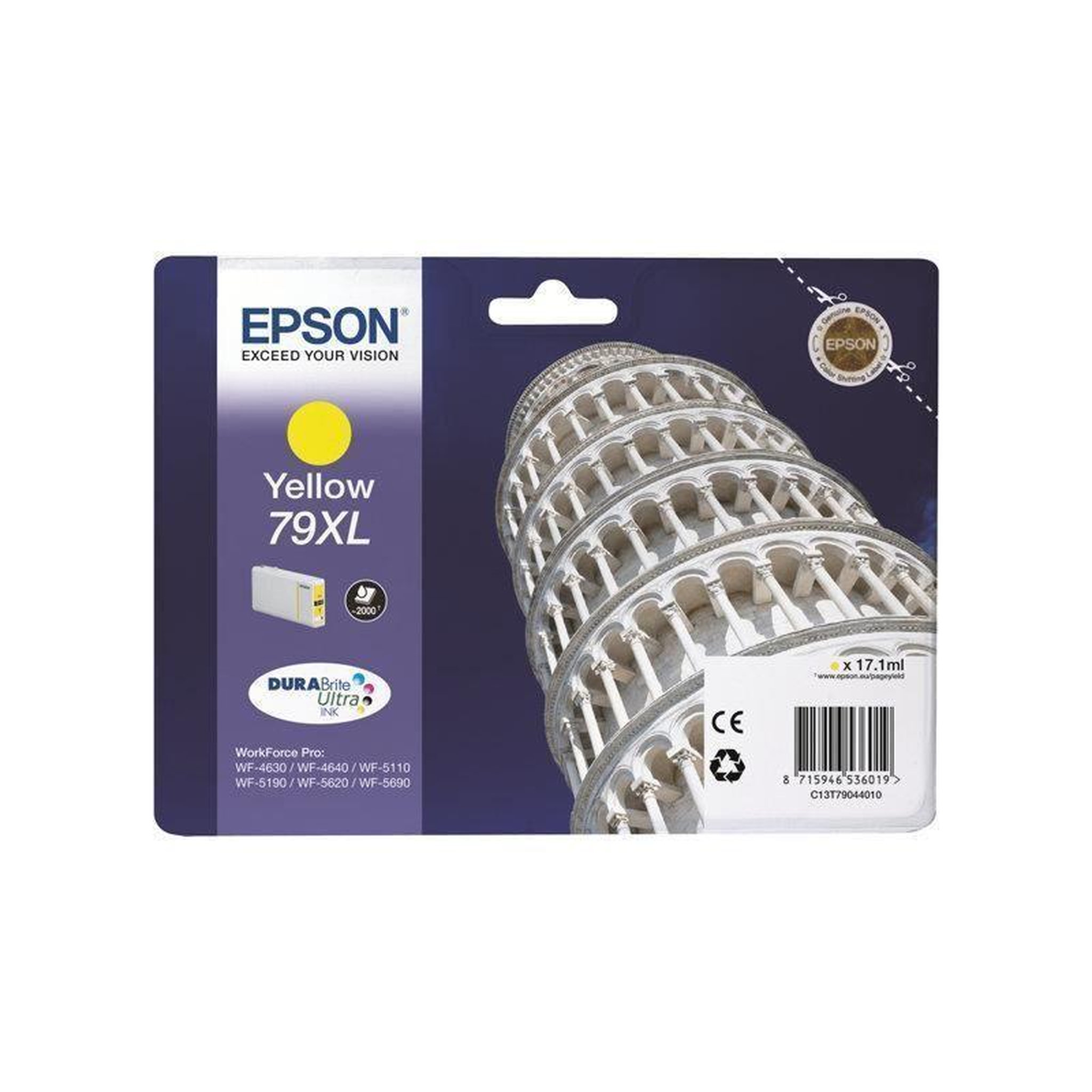 Voir la diapositive 2 : Epson Epson 79XL Tour de Pise Cartouche dencre Jaune