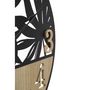 Voir la diapositive 2 : Paris Prix Horloge Murale en Métal  Palm  60cm Naturel & Noir