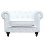 Voir la diapositive 2 : Habitat et Jardin Fauteuil Chesterfield  Aliza  - 111 x 82 x 70 cm - Blanc