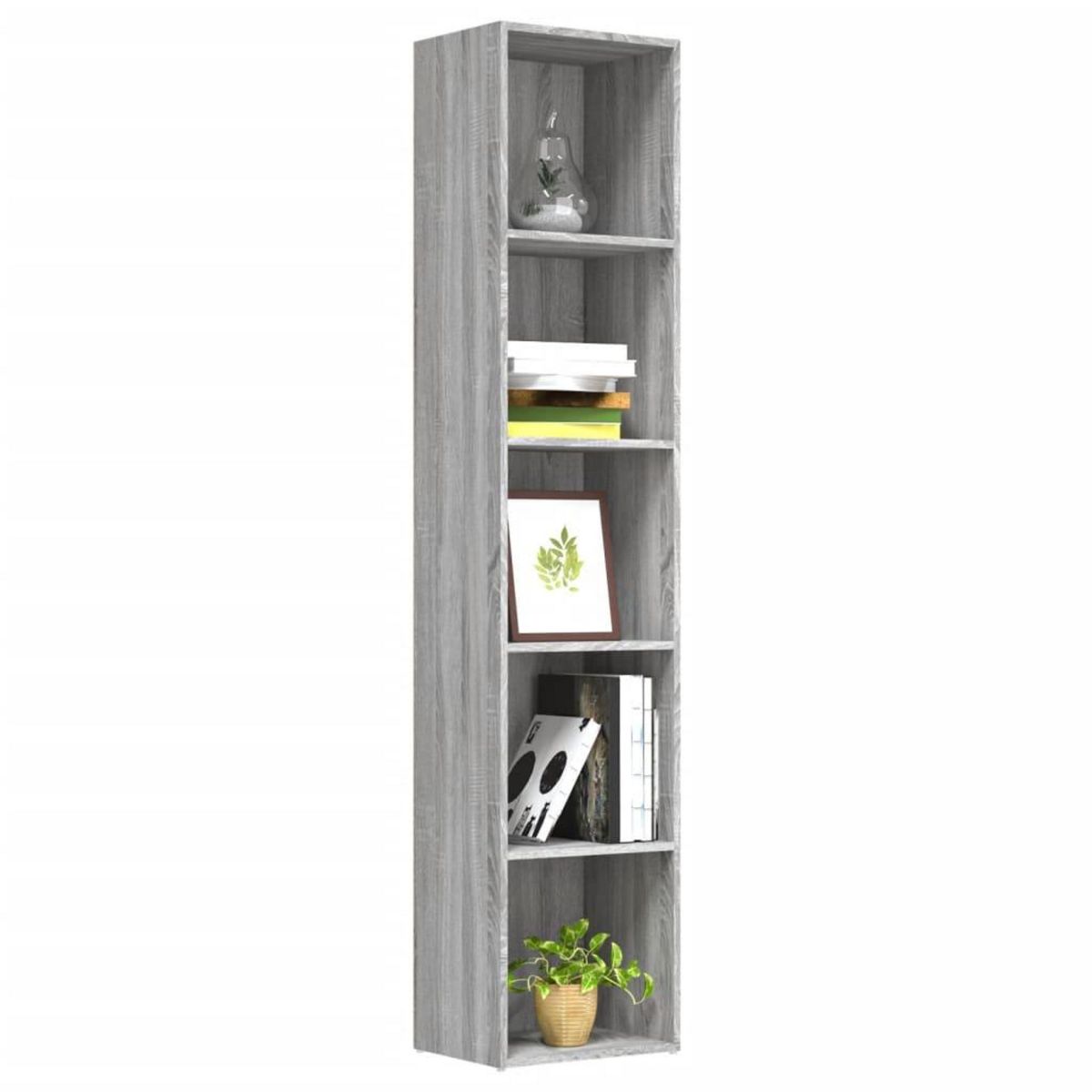 VIDAXL Bibliotheque Sonoma gris 40x30x189 cm Bois d'ingenierie