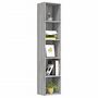 Voir la diapositive 5 : VIDAXL Bibliotheque Sonoma gris 40x30x189 cm Bois d'ingenierie