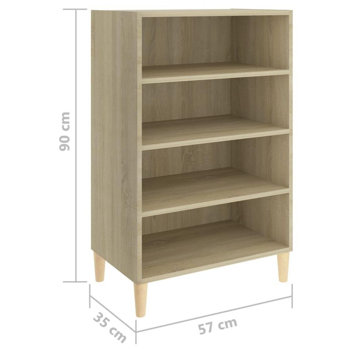 VIDAXL Buffet Chene sonoma 57x35x90 cm Bois d'ingenierie
