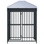 Voir la diapositive 2 : VIDAXL Chenil exterieur avec toit pour chiens 120 x 120 x 150 cm