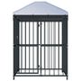 Voir la diapositive 2 : VIDAXL Chenil exterieur avec toit pour chiens 120 x 120 x 150 cm