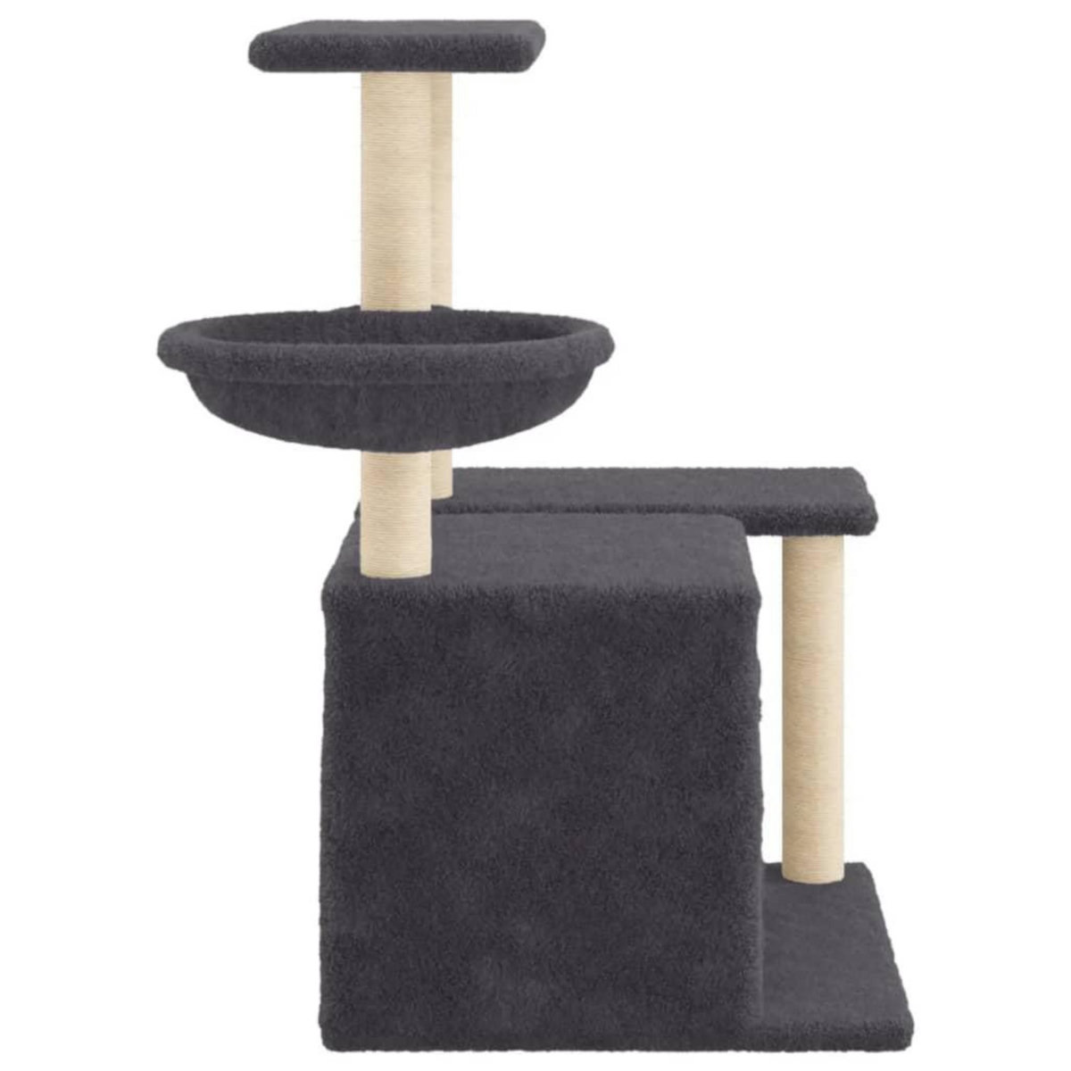 VIDAXL Arbre a chat avec griffoirs en sisal Gris fonce 83 cm