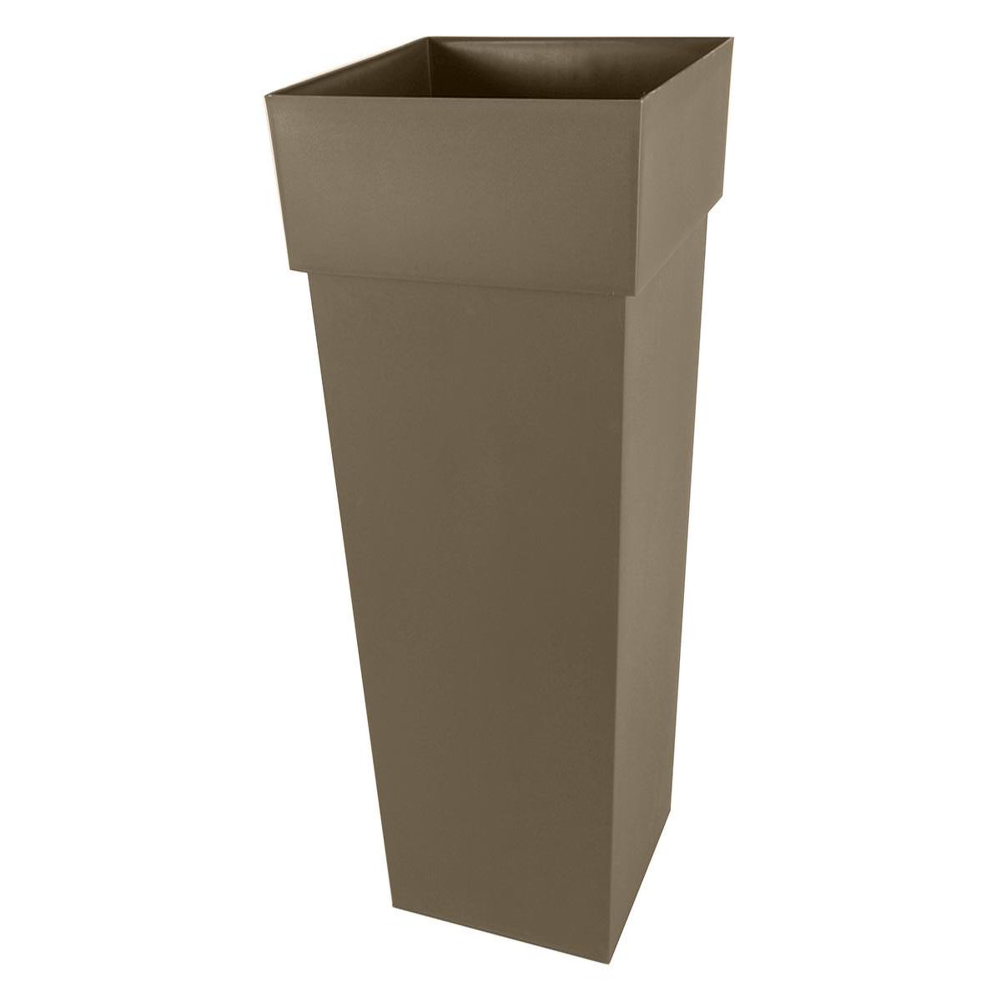Eda Pot de fleur carré toscane 43 x h.80 cm - taupe - eda
